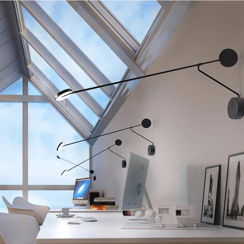 DecorBites™ Black LED Wall Reading Light for Bed Bedroom Living Room Office
