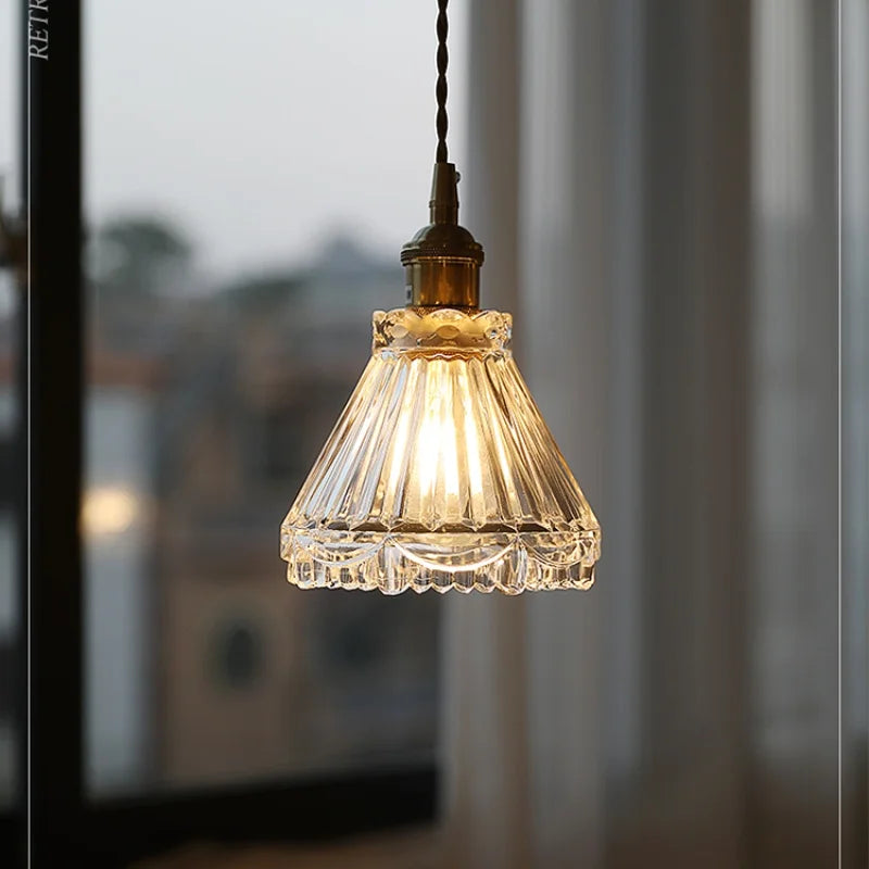 DecorBites™ LED Glass Pendant Light - Modern Nordic Kitchen Bedside Hallway Hanging Lamp
