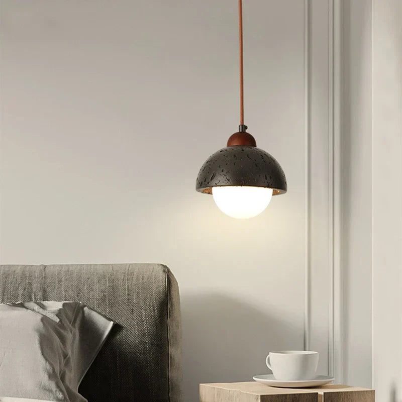 DecorBites™ Black Travertine LED Pendant Lamp for Dining Living Room Bedroom and Cafe