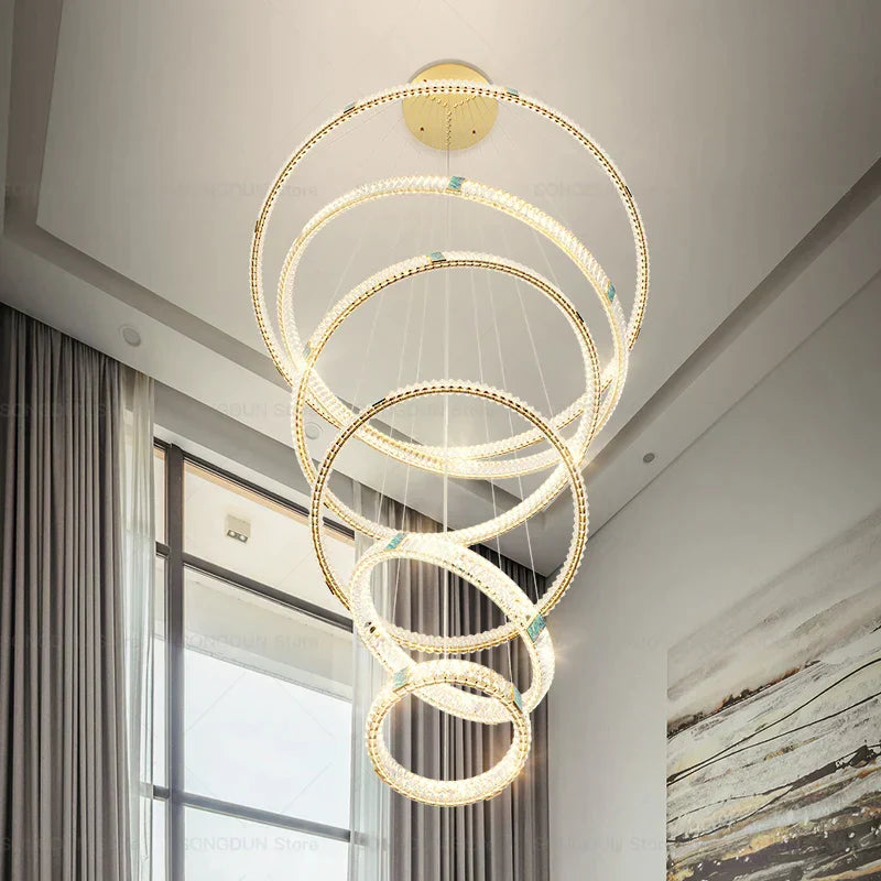 DecorBites™ Crystal Chandelier: Elegant Post-Modern Lighting for Living Room & Restaurant