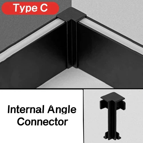 DecorBites™ LED Skirting Profile: Hidden Corner Recessed Aluminum Baseboard Light Strip