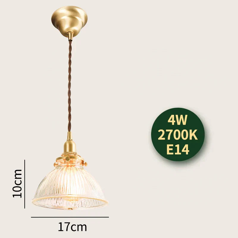 DecorBites™ Glass Lamp LED Pendant Light Fixture with Copper Socket for Nordic Modern Home Decor