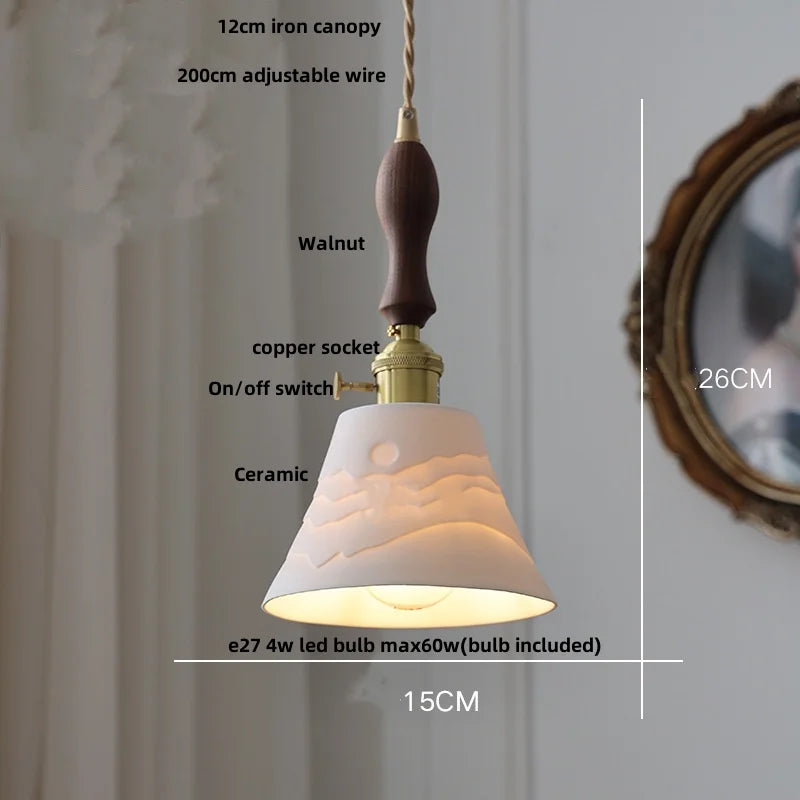 DecorBites™ Black Ceramic LED Pendant Lights - Modern Nordic Style Hanglampen
