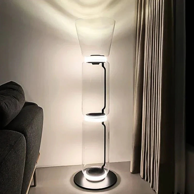 DecorBites™ Glass LED Floor Lamp for Modern Interior Decor
