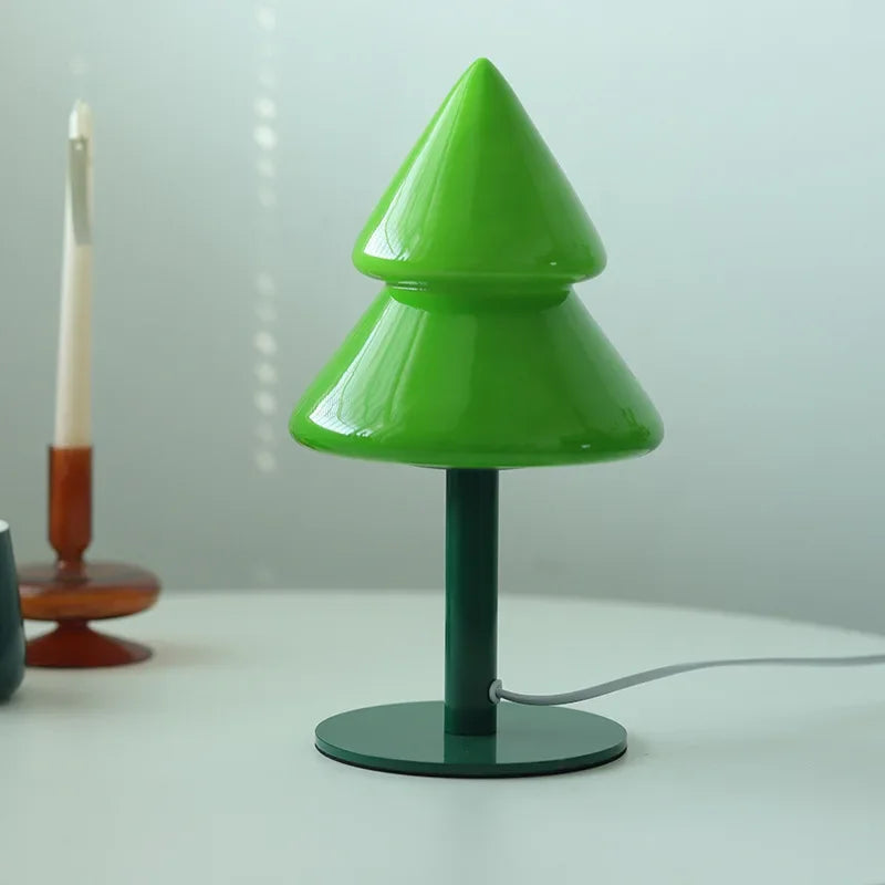 DecorBites™ Christmas Tree Glass Table Lamp for Living Room & Bedroom Decor