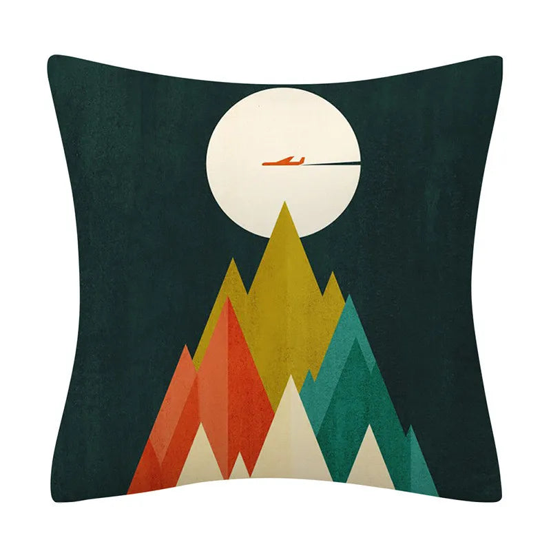 DecorBites™ Geometry Pattern Cushion Cover Polyester Cotton Sofa Pillowcase Home Decor