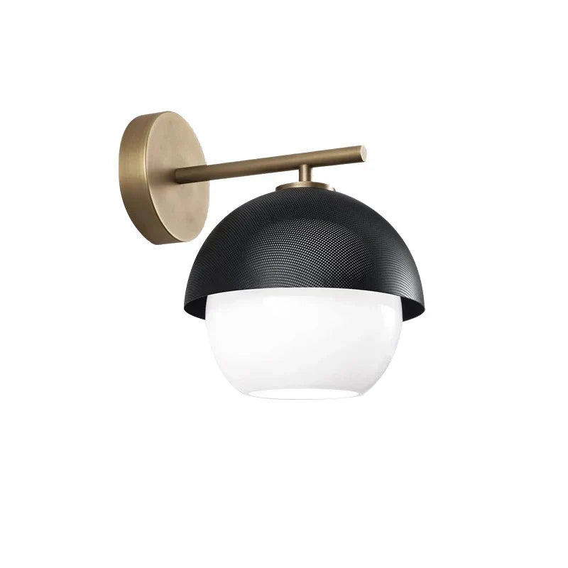 DecorBites™ Black Metal Arm Glass Ball Designer Wall Lamp Luxury Fixture