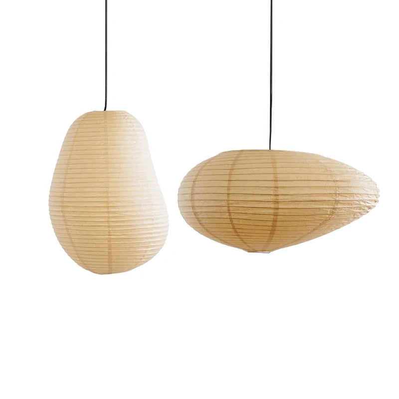 DecorBites™ Japanese Rice Paper LED Pendant Lamp for Living Room Dining Cafe