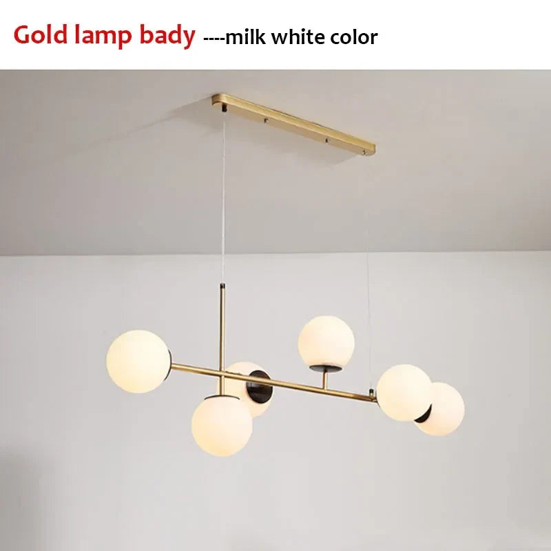 DecorBites™ Glass Ball LED Pendant Light Modern Chandelier for Living Room Decor