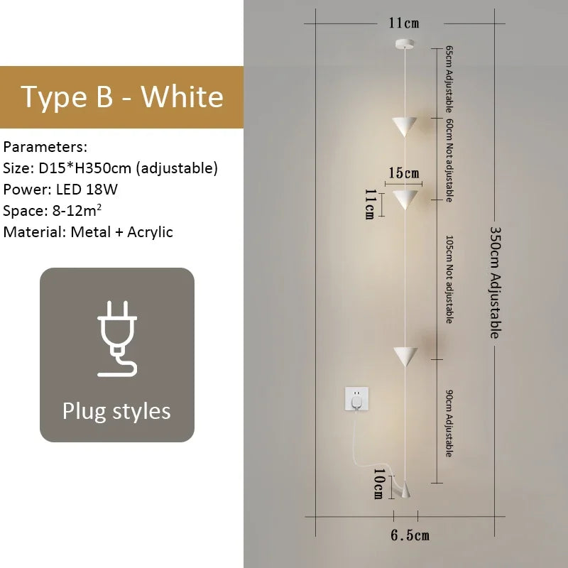 DecorBites™ Black LED Pendant Light for Modern Home Decor & Lighting in Living Room & Bedroom