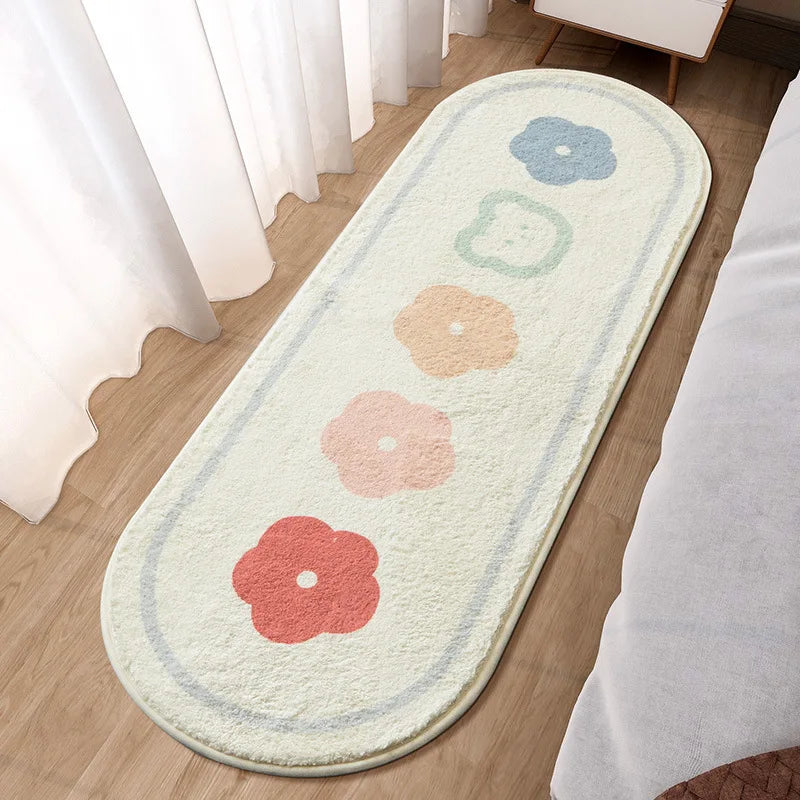DecorBites™ Lovely Rabbit Pink Bedside Rug for Girls Children Bed Room