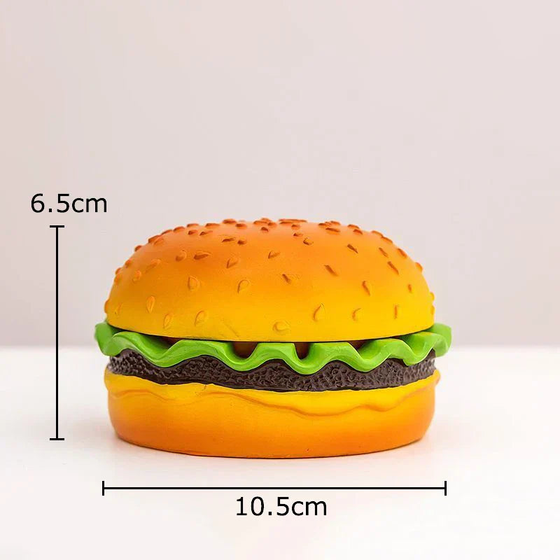 DecorBites™ Cartoon Burger Ashtray: Fun Resin Smoking Accessories for Office Table