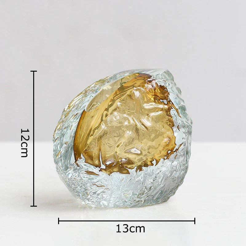 DecorBites™ Glass Vase for Flowers | Elegant Wrinkle Design | Room Decor & Floral Arrangement