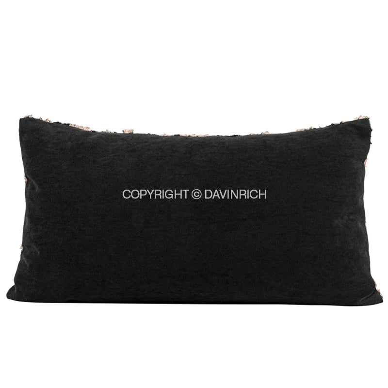 DecorBites™ Luxe Gold Foil Fabric Texture Waist Cushion Cover 30x50cm