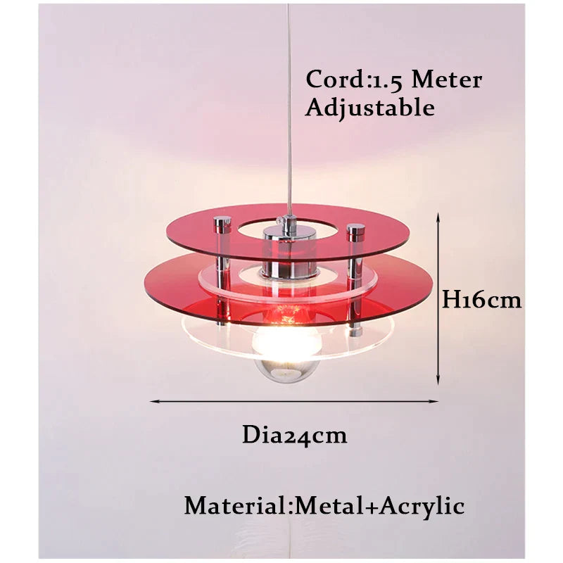 DecorBites™ Bauhaus PH UFO Pendant Acrylic Chandelier with LED Lights