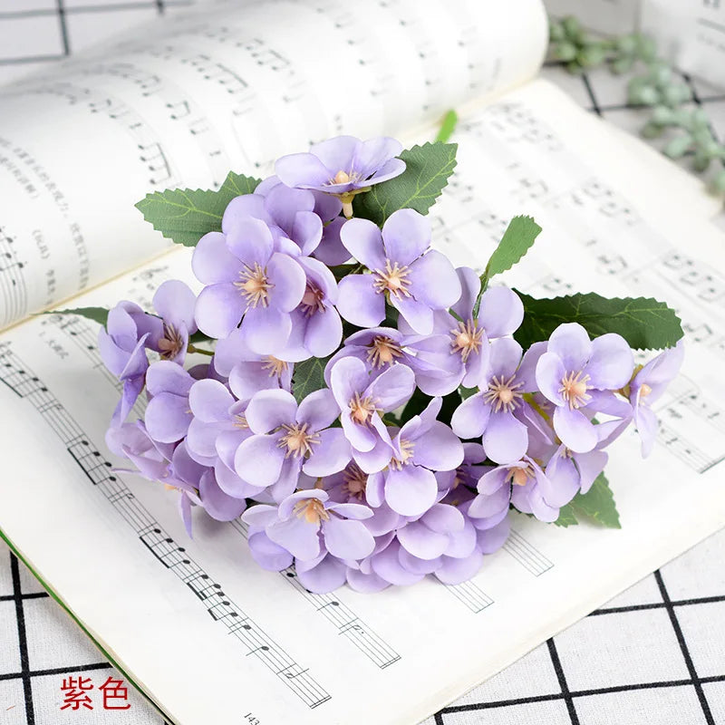 DecorBites™ Begonia Silk Flower Bouquet - Home Soft Decoration Bouquet