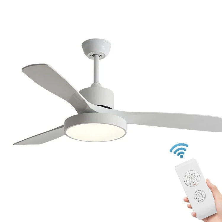 DecorBites™ 42/52 Inch White Black 3 Blade Copper Motor Ceiling Fan Light Remote