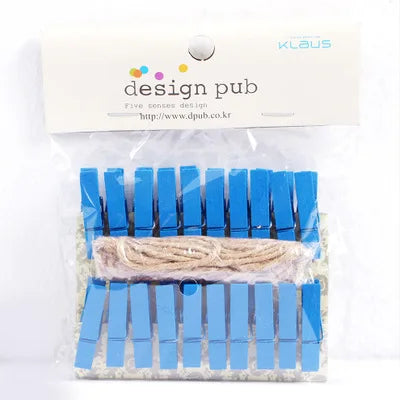 DecorBites™ 50-Piece Mini Wooden Clips for Photos Crafts, 25mm Small Clothespin Decoration