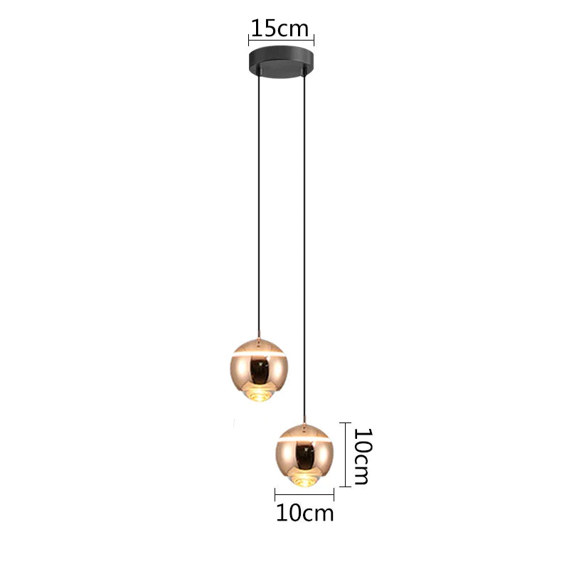 DecorBites™ Ball Pendant Lights for Bedroom, Dining Room, and Kitchen Island