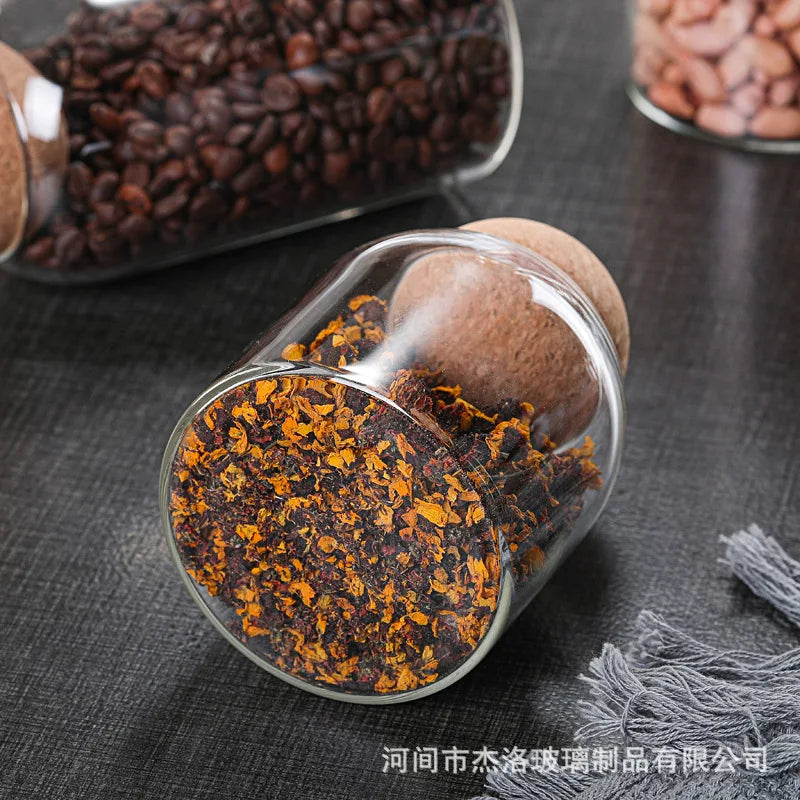 DecorBites™ Glass Bottle Dispenser Set: Jars, Shampoo, Olive Oil, Makeup Jar
