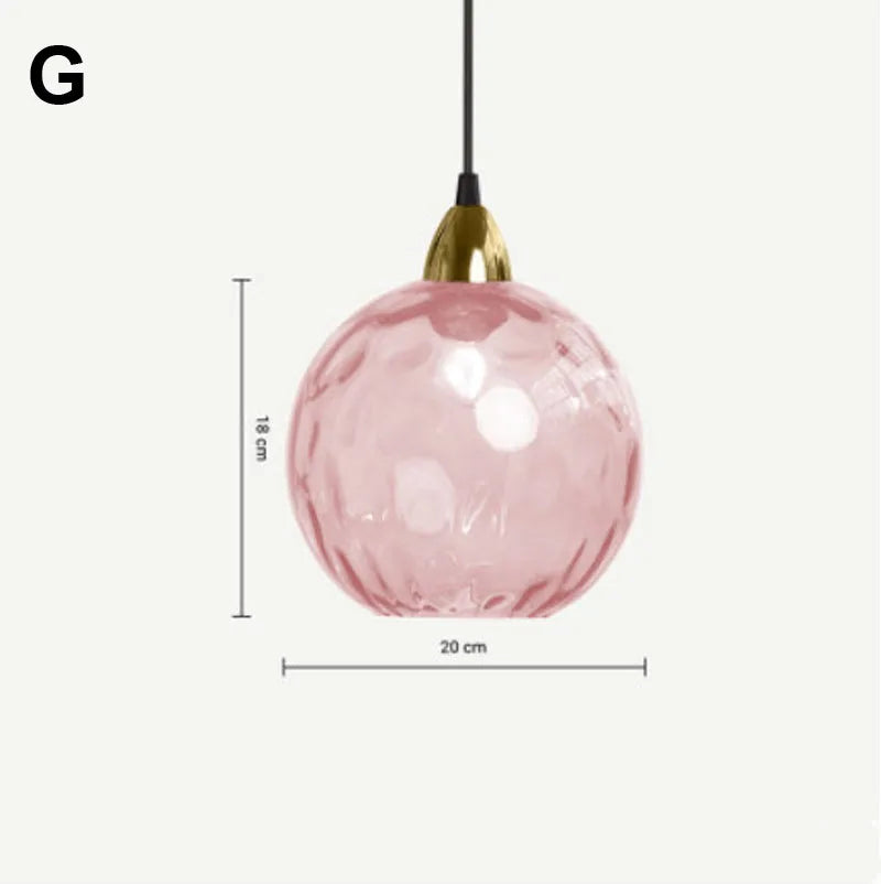 DecorBites™ Glass Ball Lustre Pendant Lights - Modern Kitchen Hanging Fixture