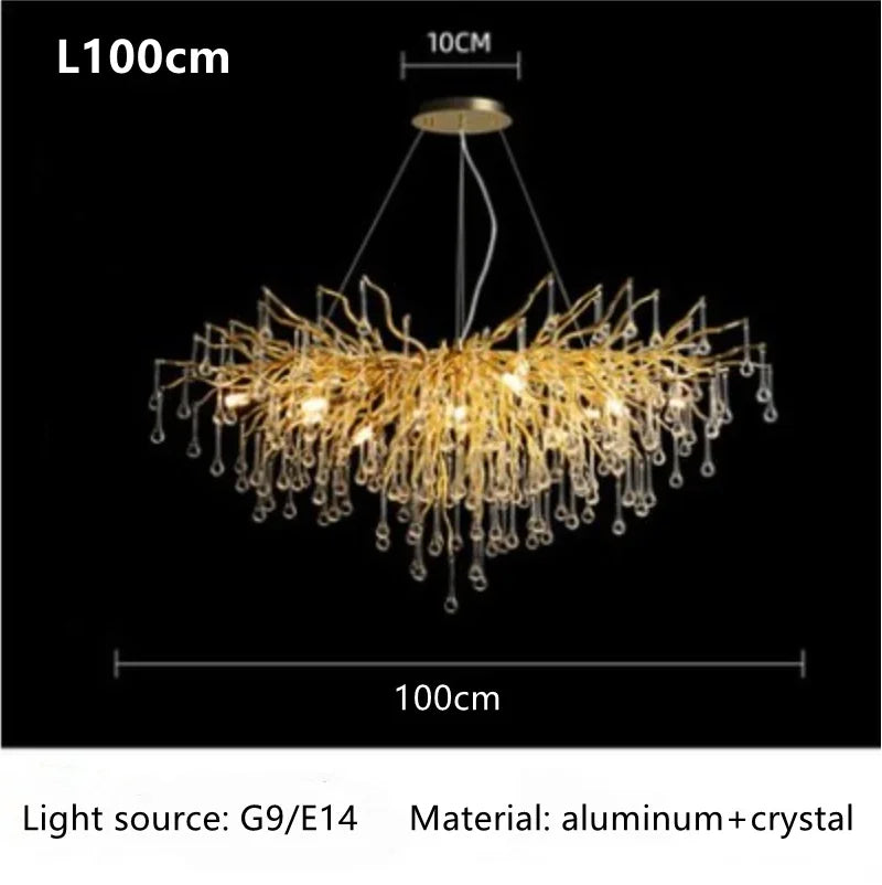 DecorBites™ Crystal Ceiling Chandelier: Modern Luxury for Living, Dining, Bedroom, Hotel, Hall, Home Decor