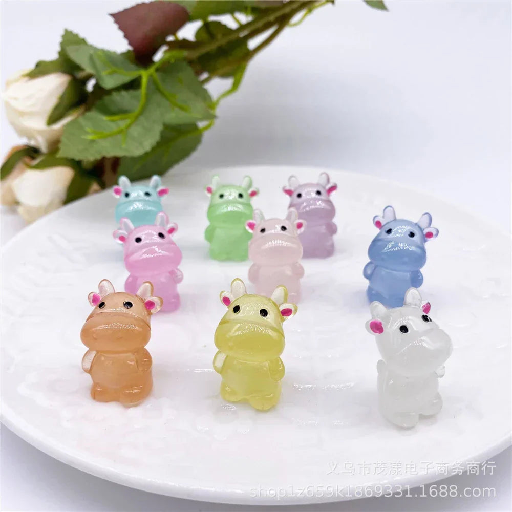 DecorBites™ Kawaii Miniature Animal Figurines for Home Decor and Bookshelf Accessories