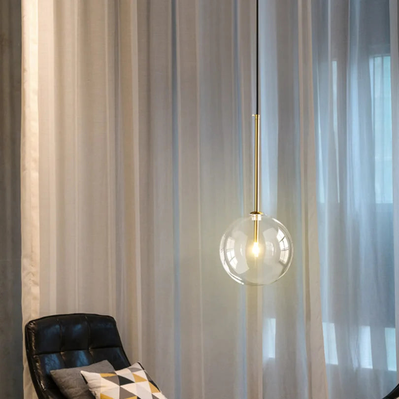 DecorBites™ Bubble Glass Ball Pendant Light for Bedroom Kitchen Dining Room LED Fixture