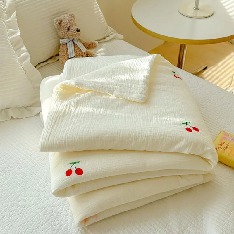 DecorBites™ Double Layer Yarn Summer Quilt: Super Soft Skin-friendly Comforter Blanket
