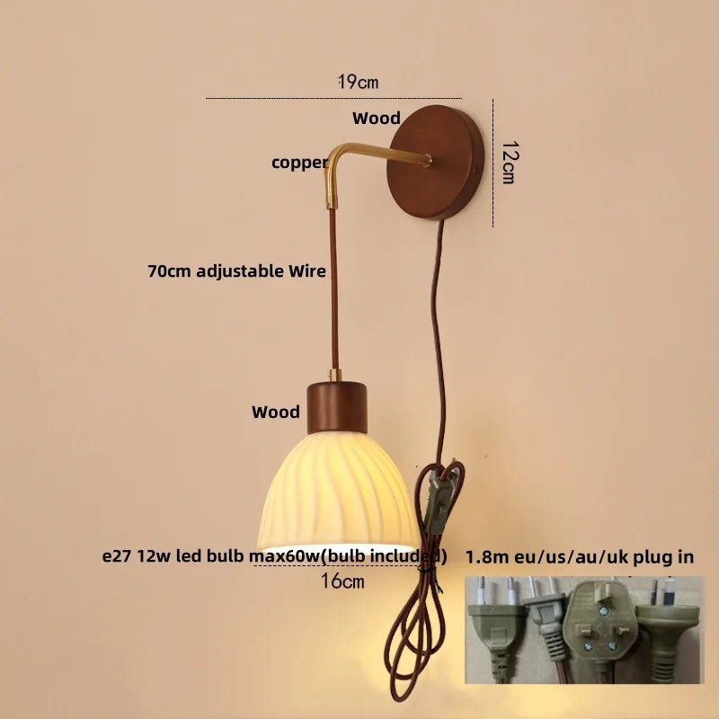 DecorBites™ LED Glass Wall Lamp Modern Bedroom Coffee Vanity Light Fixtures