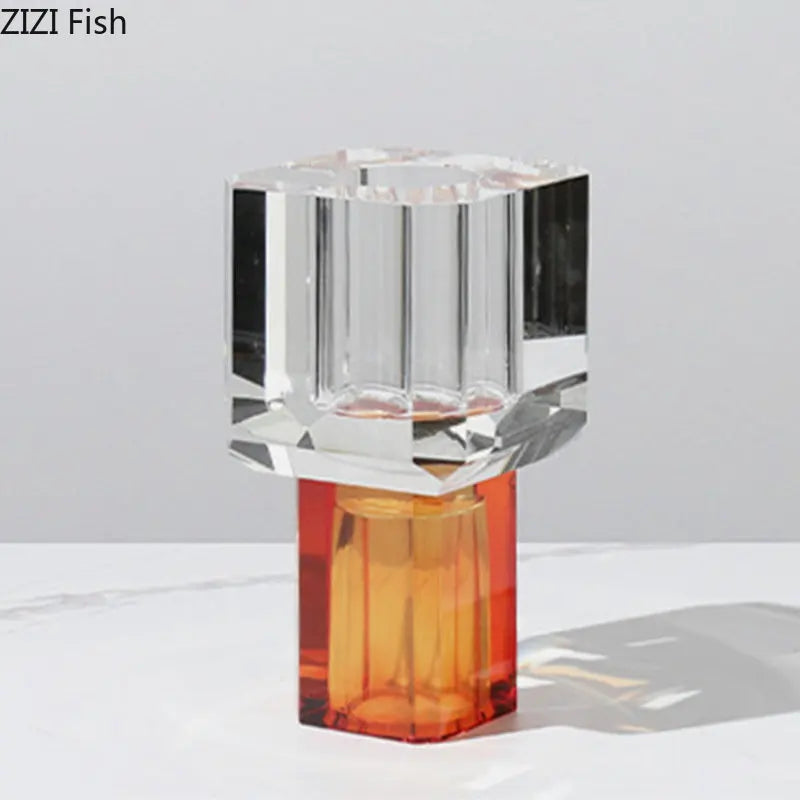 DecorBites™ Crystal Clear Glass Vase for Potted Plants and Floral Arrangements