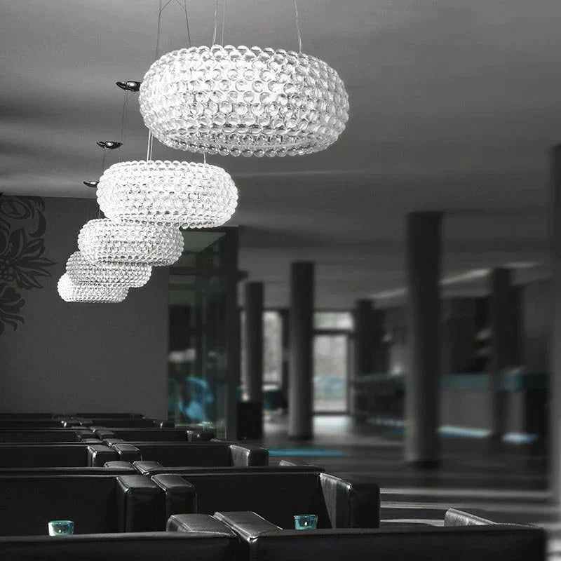 DecorBites™ Caboche LED Chandelier: Artistic Nordic Acrylic Pendant Light for Living Room & Restaurant