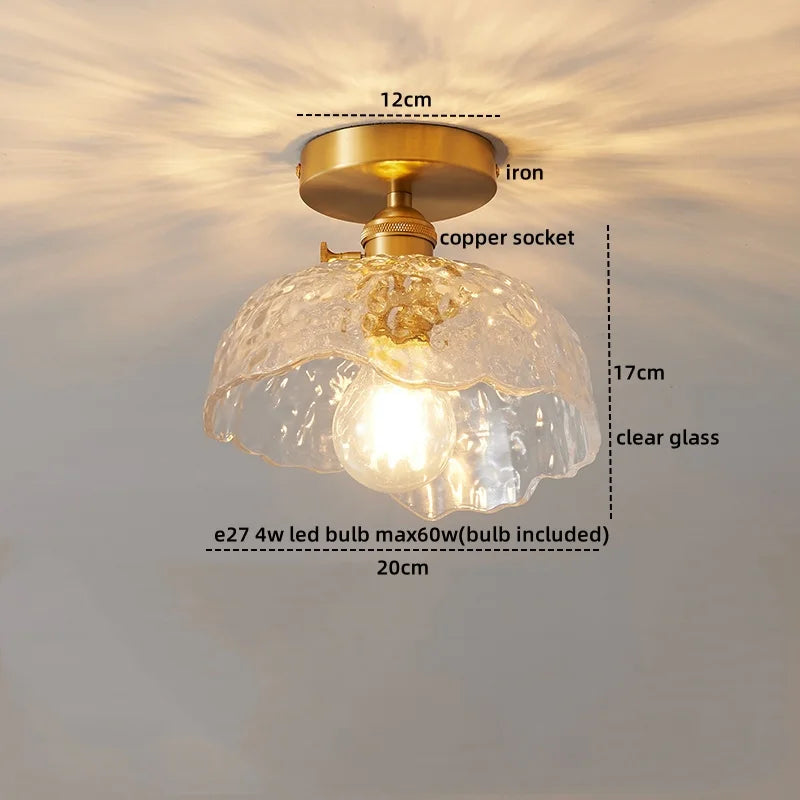 DecorBites™ LED Glass Ceiling Lamp for Interior Decor