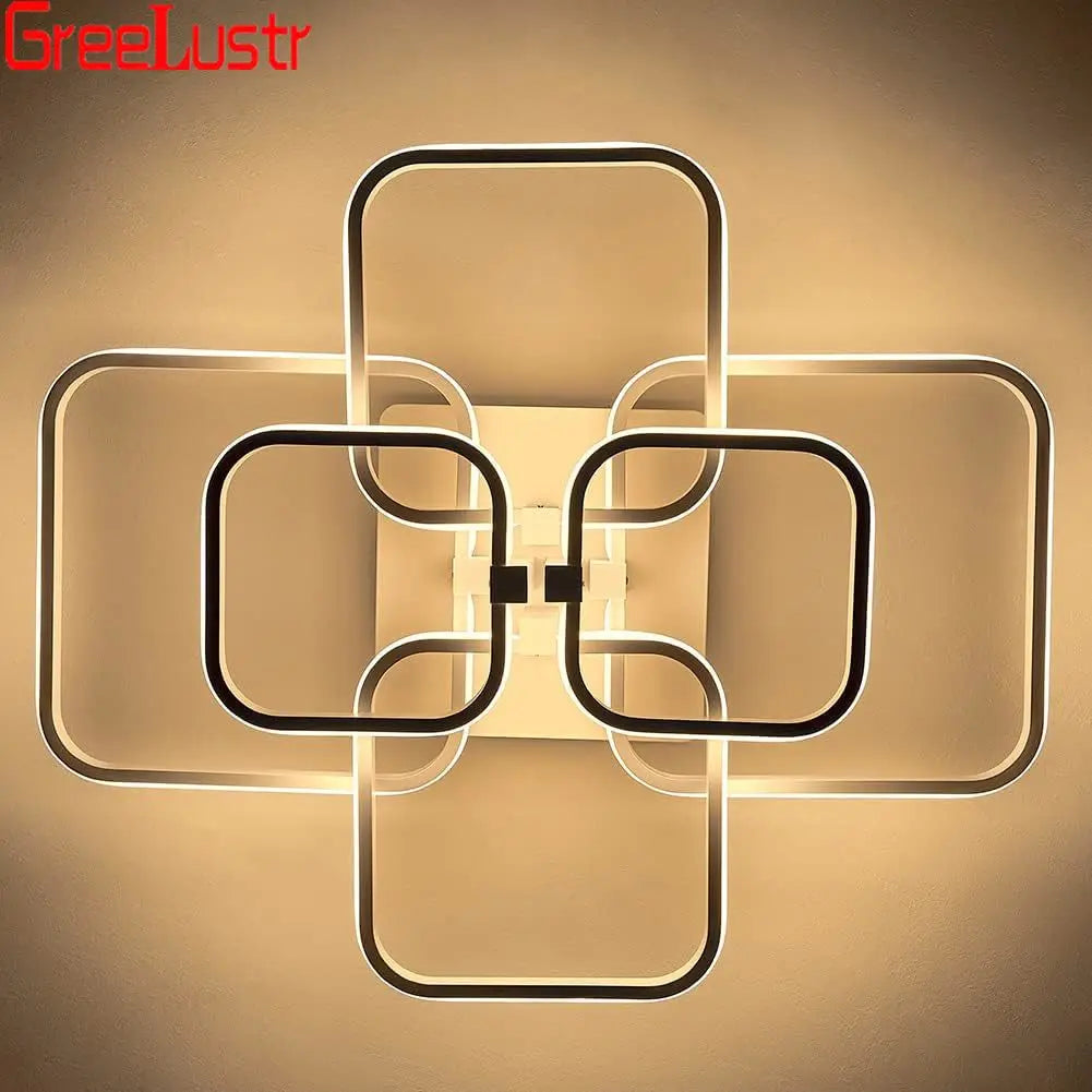 DecorBites™ LED Square Chandelier Ceiling Light for Living Room Bedroom