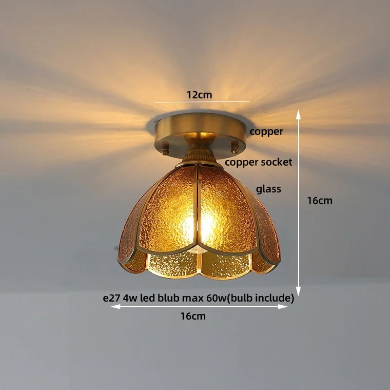 DecorBites™ Glass Flower LED Ceiling Lights - Modern Nordic Canopy Lamparas Techo