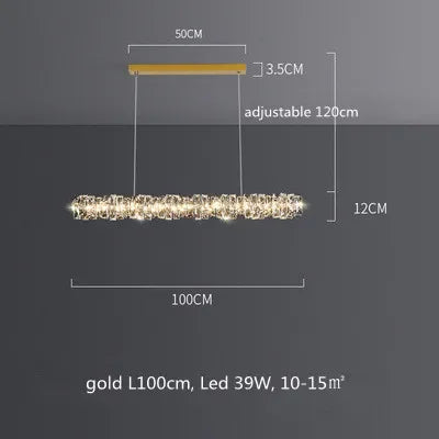 DecorBites™ Crystal LED Pendant Lights | Dimmable Ring Hanging Lamp | Modern Luxury Decor Fixtures