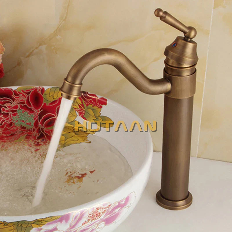 DecorBites™ Antique Bronze Finish Bathroom Sink Faucet - Basin Tap YT-5050