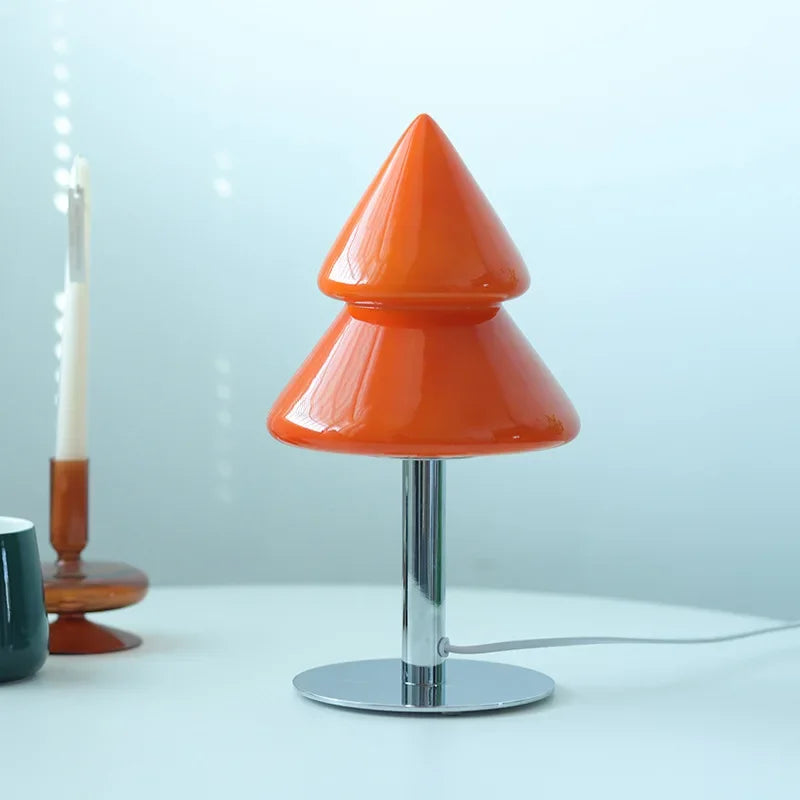 DecorBites™ Christmas Tree Glass Table Lamp for Living Room & Bedroom Decor