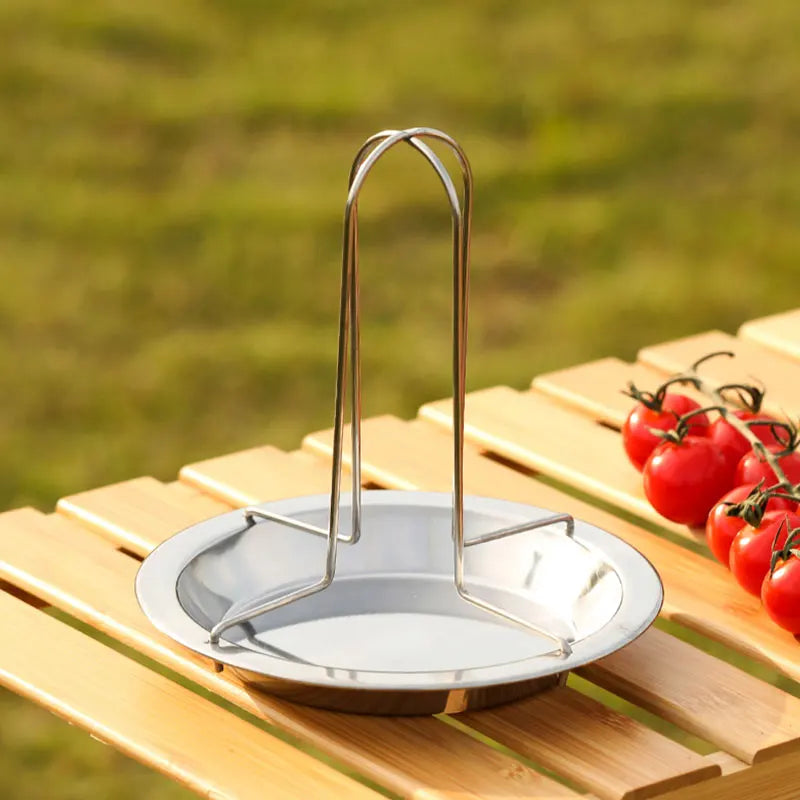 DecorBites™ Chicken Roaster Rack & Bowl Set - Stainless Steel BBQ Grill Stand for Oven
