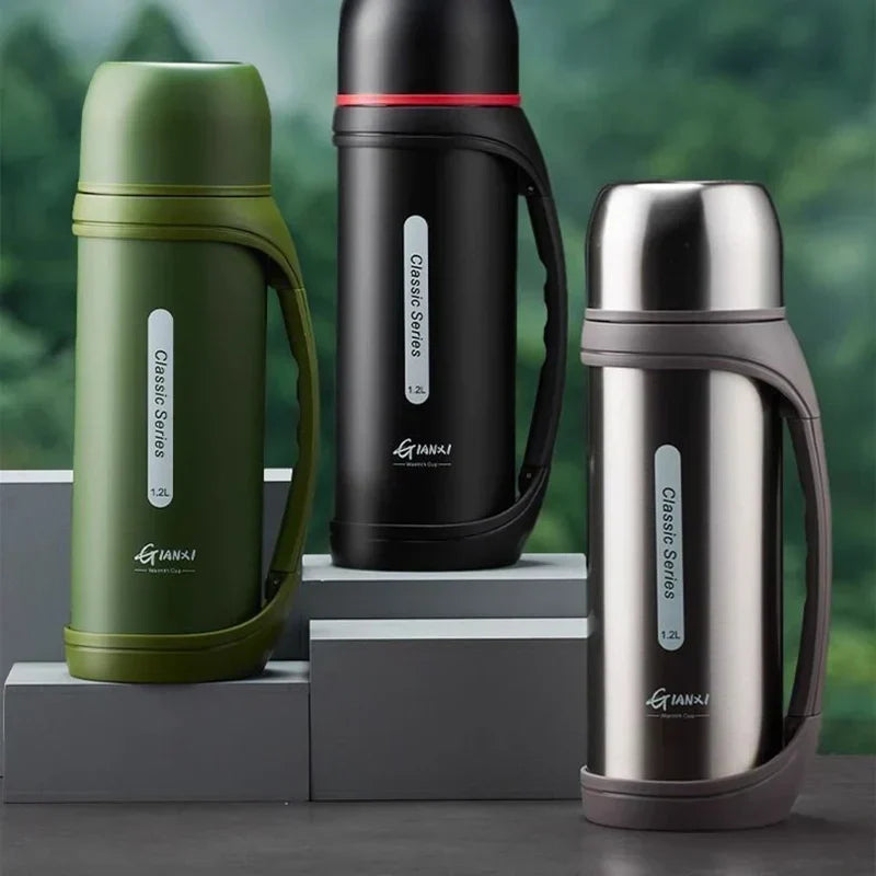 DecorBites™ 1.2L Vacuum Thermos Flask for Outdoor Camping & Travel