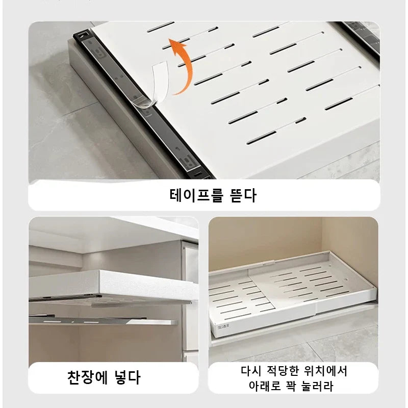 DecorBites™ Kitchen Storage Rack Drawer Organizer with Slide Rails