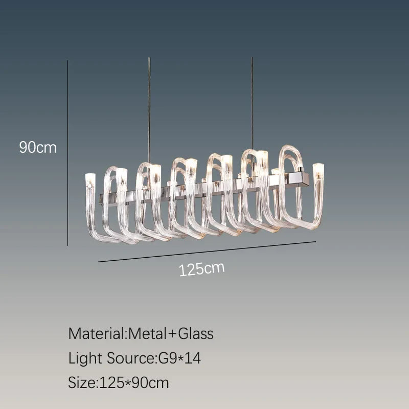DecorBites™ Glass Tube Dining Chandelier Modern Lamps