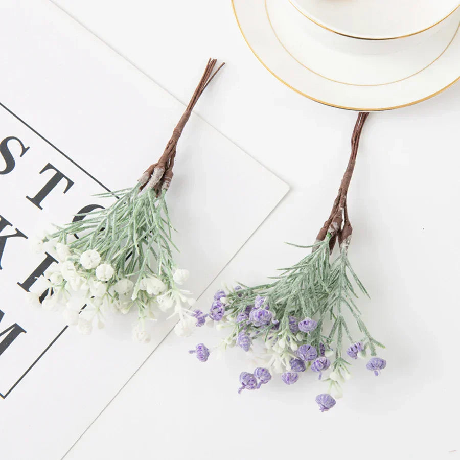 DecorBites™ Artificial Gypsophila Plants for Home Decor, Garden, Wedding - Set of 12
