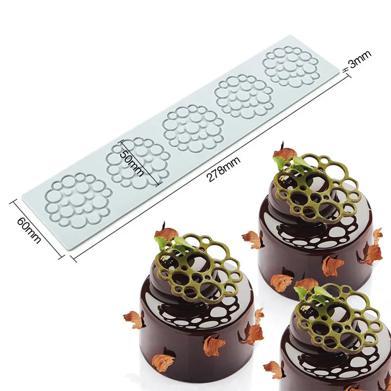 DecorBites™ Heart Leaf Shaped Silicone Mold for Dessert Decoration and Molecular Gastronomy