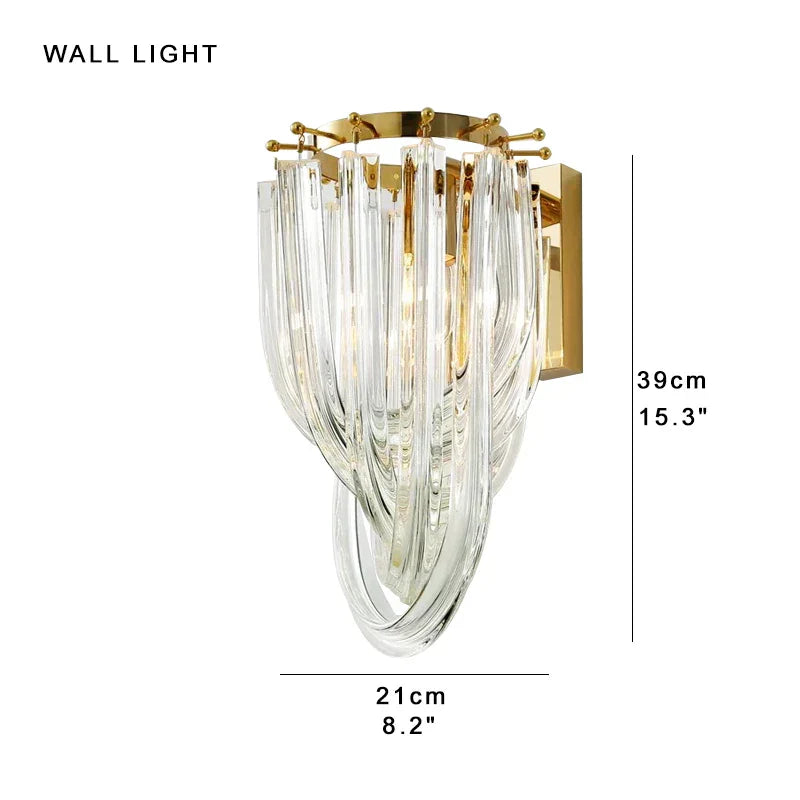 DecorBites™ Black Stainless Steel Crystal Glass Ceiling Chandelier - LED Dimmable Luxury Nordic Light