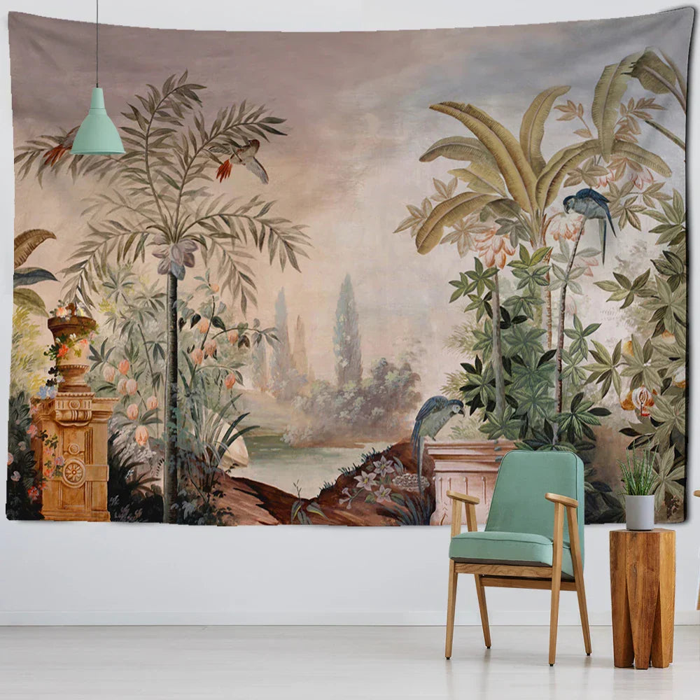 DecorBites™ Banana Leaf Tapestry Wall Hanging Psychedelic Hippie Tapiz Boho Room Decor