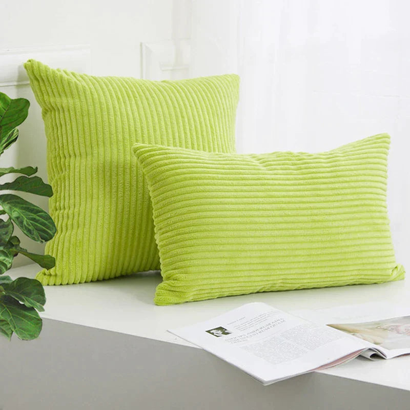 DecorBites™ Corduroy Striped Cushion Cover 30-60cm Soft Comfortable Throw Pillow Case Home Decor