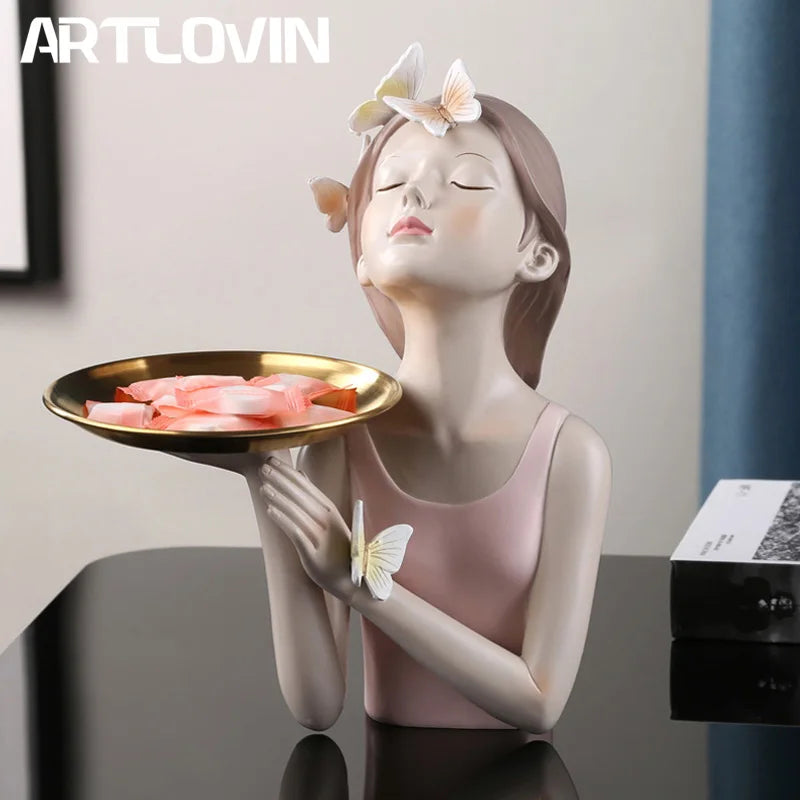 DecorBites™ Butterfly Fairy Resin Statue | Creative Desktop Figurine for Girlfriend's Gift