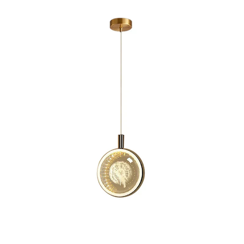 DecorBites™ Dandelion Crystal Ball Chandelier LED Hanging Lamp for Bedroom and Restaurant