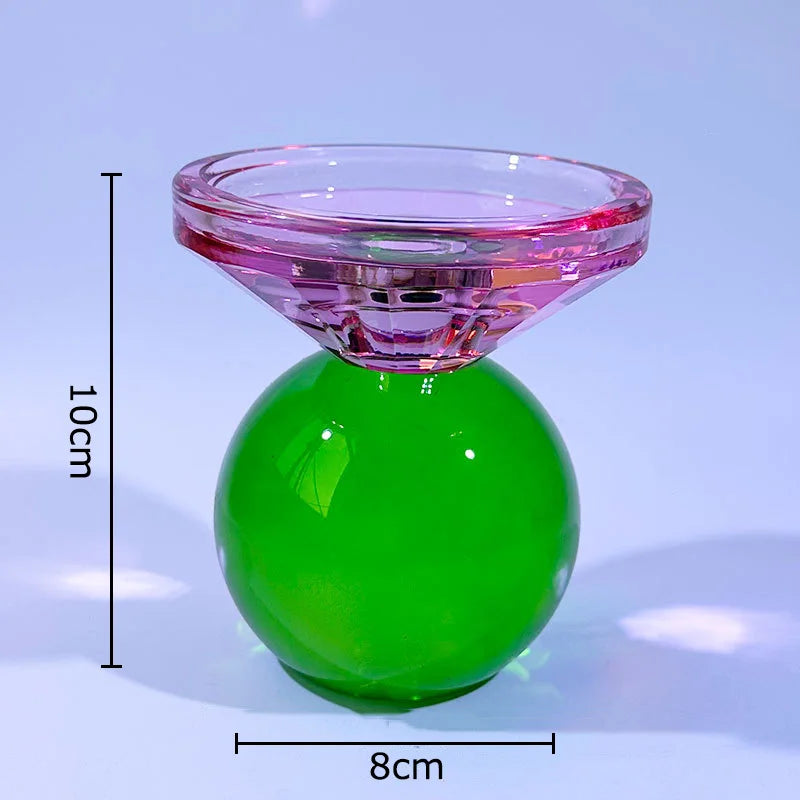 DecorBites™ Crystal Candle Holders: Romantic Candlestick & Wax Melt Burner for Modern Home Decor